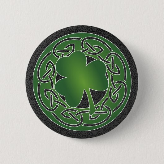 Cloverleaf - St Patrick Tagesknopf Button (Vorderseite)