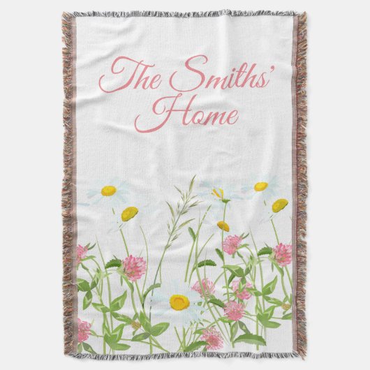 Clovers & Daisies Decke (Vorderseite Vertikal)