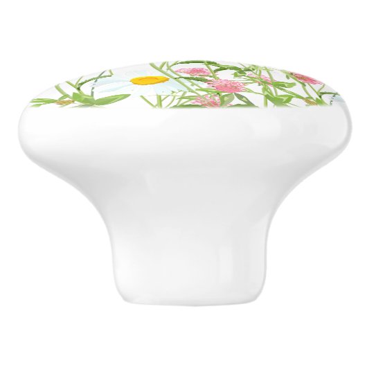 Clovers & Daisies Keramikknauf (Seitenansicht)