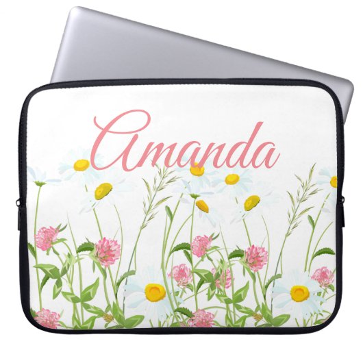 Clovers & Daisies Laptopschutzhülle (Vorderseite)