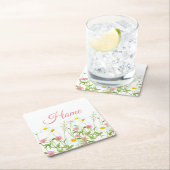 Clovers & Daisies Rechteckiger Pappuntersetzer (Vor Ort)