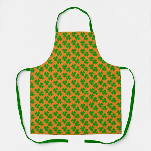 Clovers Irish Kleeblatts Orange und Green Schürze (Vorderseite)