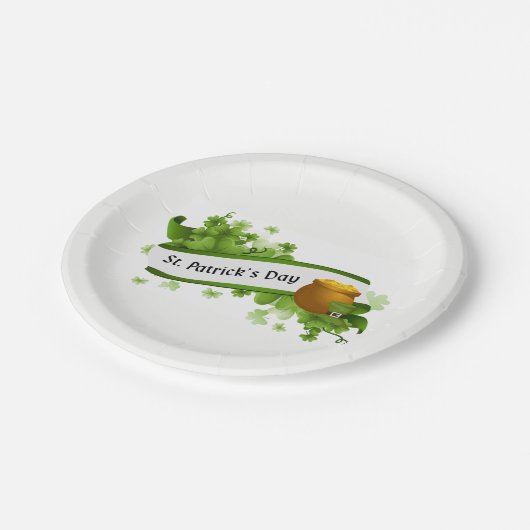 Clovers Pappteller (Schrägansicht)