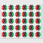 Clovers Red Black Green Kwanza Geschenkpapier (Flach)