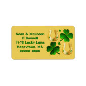 Clovers und Lucky Horseshos weiträumige Adressetik Adressaufkleber (Vorne)