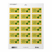 Clovers und Lucky Horseshos weiträumige Adressetik Adressaufkleber (Vorne)