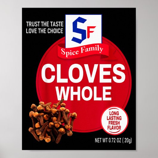 Cloves Whole Halloween Sce Costume Group Matching  Poster (Vorne)