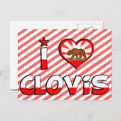 Clovis, CA Postkarte (Vorne/Hinten)
