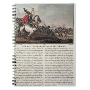 Clovis I (c.466-511) am Kampf von Tolbiac, 496 Notizblock