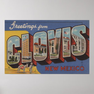 Clovis, New Mexico - Großbuchstaben Poster