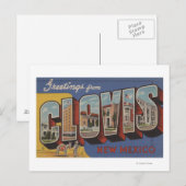Clovis, New Mexico - Großbuchstaben Postkarte (Vorne/Hinten)