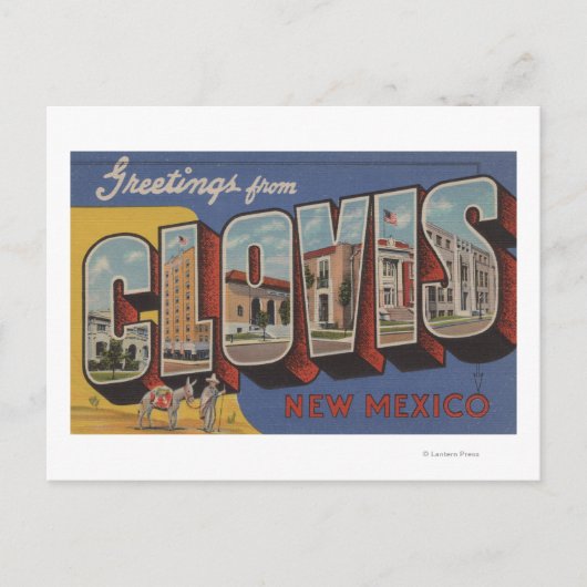 Clovis, New Mexico - Großbuchstaben Postkarte (Vorderseite)