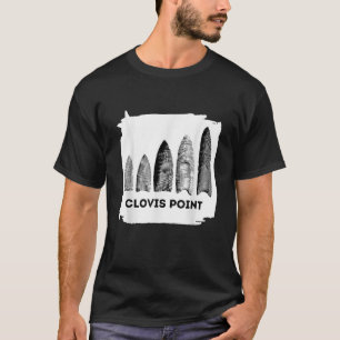 Clovis Point Arrowhead Native American Artifact Hu T-Shirt