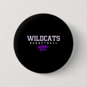 Clovis Wildcats Logo Sketll Hs Button (Vorderseite)