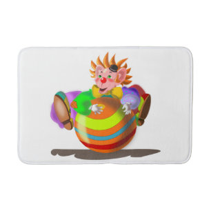 Clowbath Mat Happy Circus - Benutzerdefinierte Far Badematte