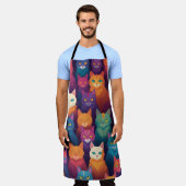 Clowder der farbigen Katzen Schürze (Getragen)