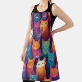 Clowder der farbigen Katzen Schürze (InSitu)