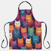 Clowder der farbigen Katzen Schürze (Vorderseite)