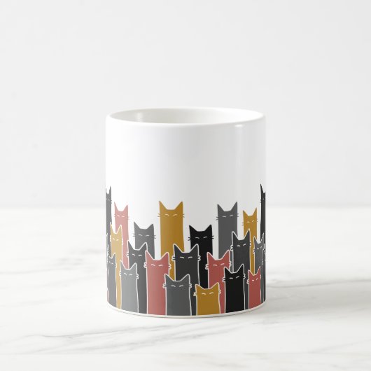 Clowder der Katzen-Tasse Kaffeetasse (Mittel)