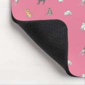Clowder Katzen in rosa Tasse Küchentücher Tischset Mousepad (Ecke)