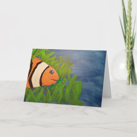 Clowfish Acryl-Malerkarte Dankeskarte (Vorderseite)