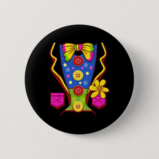Clowkostüm für Kinder Männer - Halloween-Outfit Button (Vorderseite)