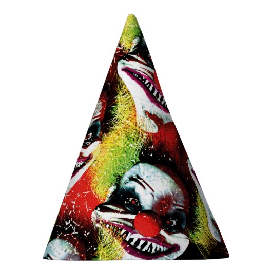 Clowmuster aus grauem Horror Partyhütchen (Rechts)