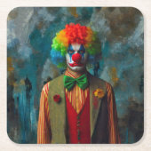 Clown 2 rechteckiger pappuntersetzer (Vorderseite)