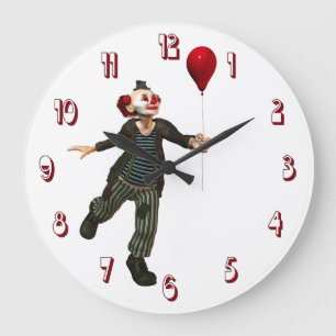 Clown-3-Wall-Uhr Große Wanduhr