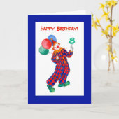 Clown 8. Geburtstagskarte Karte (Gelbe Blume)