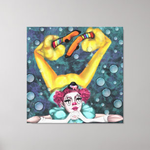 Clown Acrobat Girl Canvas Print Circus Artists Leinwanddruck