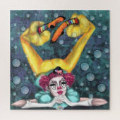 Clown Acrobat Girl - Circus Artists - Malerei Puzzle (Vertikal)