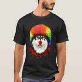 Clown Alaskan Malamute Carnival Circus Staff Husky T-Shirt (Vorderseite)