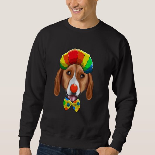 Clown American Foxhound Circus Dog Sweatshirt (Vorderseite)