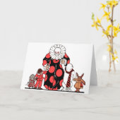 Clown and Friends: Their Bow Karte (Gelbe Blume)