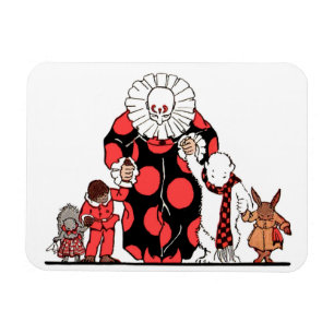 Clown and Friends: Their Bow Magnet