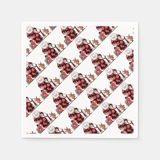 Clown and Friends: Their Bow Serviette (Vorderseite)