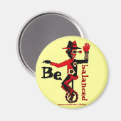 Clown auf abstrakten Grafikmagnet Magnet (Vorderseite/Rückseite)