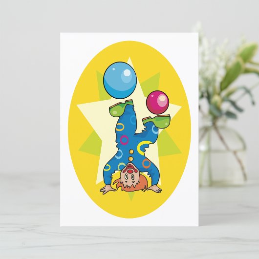 Clown auf seinem Kopf Einladung