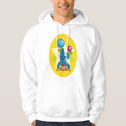Clown auf seinem Kopf Hoodie (Vorderseite)