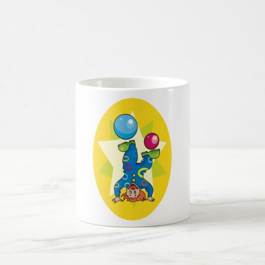 Clown auf seinem Kopf Kaffeetasse (Mittel)