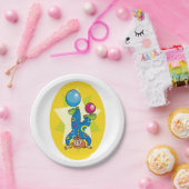 Clown auf seinem Kopf Pappteller (Party)