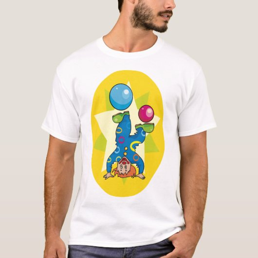Clown auf seinem Kopf T-Shirt (Vorderseite)