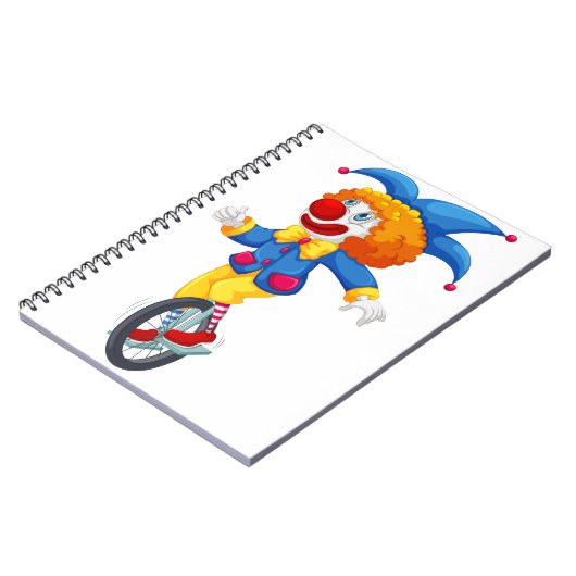 Clown auf Unicycle Notizblock (Linke Seite)
