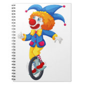 Clown auf Unicycle Notizblock (Vorderseite)