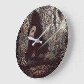 Clown-Aufkleber Große Wanduhr (Winkel)