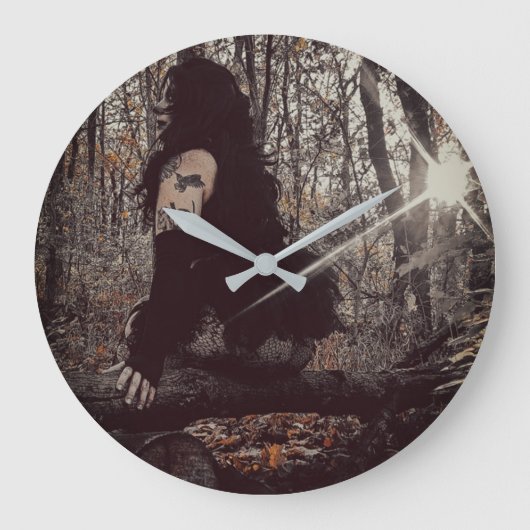 Clown-Aufkleber Große Wanduhr (Vorderseite)