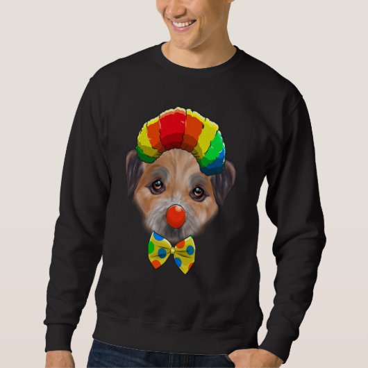 Clown Border Terrier Circus Dog Sweatshirt (Vorderseite)