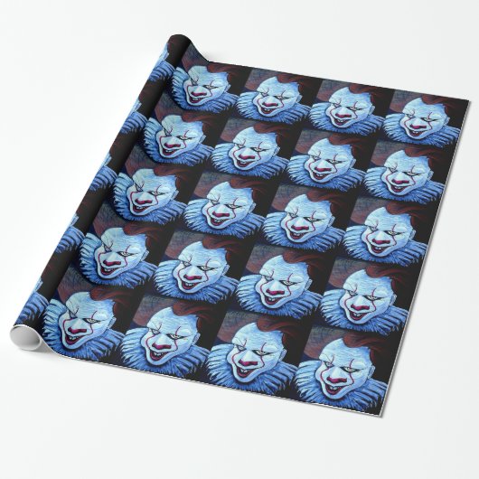 Clown: Böse Geschenkpapier (Ungerollt)