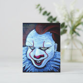Clown: Böse Postkarte (Stehend Vorderseite)